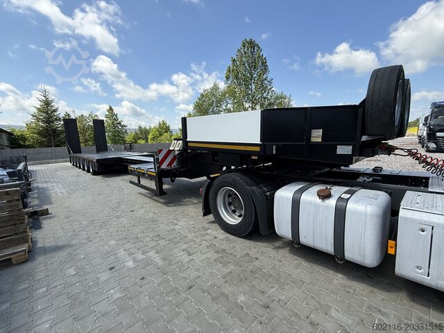 Semiremorcă cu pat joase pentru transportul utilajelor de construcții FAYMONVILLE FAYMONVILLE STZ-6WAU – 6 AXLES – 92.2GVW