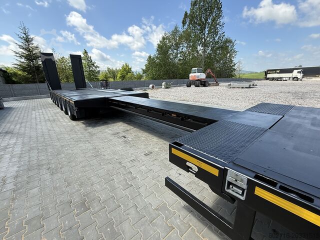 Semiremorcă cu pat joase pentru transportul utilajelor de construcții FAYMONVILLE FAYMONVILLE STZ-6WAU – 6 AXLES – 92.2GVW