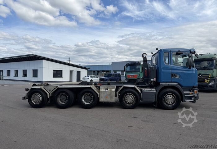 Camión portacontenedores de gancho Scania G 490 LB 10x4 Hakengerät / Swiss-Vehicle