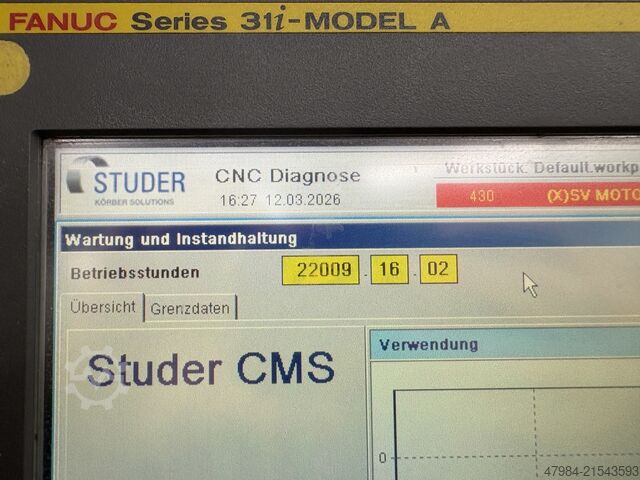 CNC SİLİNDİRİK TAŞLAMA MAKİNESİ STUDER S41