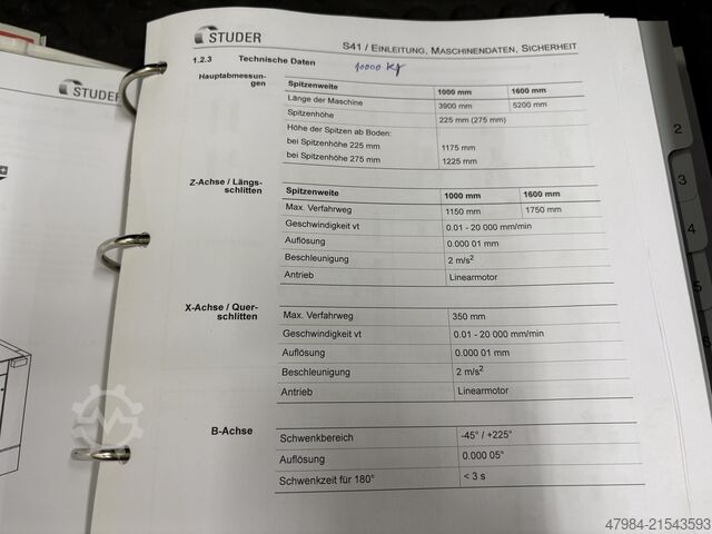 CNC SİLİNDİRİK TAŞLAMA MAKİNESİ STUDER S41