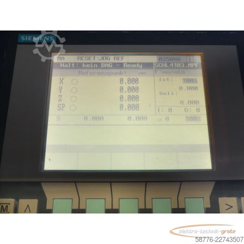Komponent Siemens SINUMERIK 802C 6FC5500-0AA11-1AA0 Bedientafel Version C SNC-A5E01169222