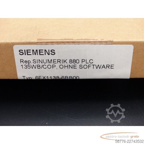 Komponent Siemens Sinumerik 880 PLC 6FX1138-6BB00 / 570 386 9002. E-Stand E 00