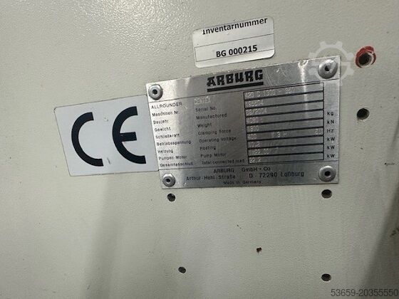 Machines de moulage par injection jusqu'à 5000 KN Arburg Arburg A420C 1300-350, 2004