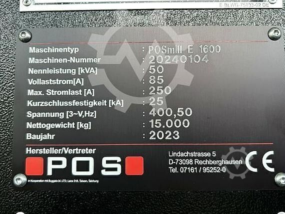 Heidenhain iTNC 640, 3D-taster, IKZ (interne koeling door de spil) POSmill E 1600