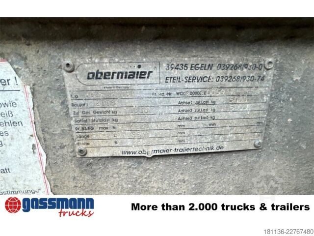 Rimorchio ribaltabile a tre lati Obermaier OS2-TD105A, Rampenschacht, Verzinkt