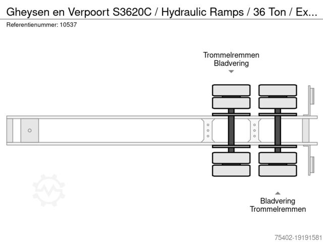 Dieplader Gheysen en Verpoort S3620C / Hydraulic Ramps / 36 Ton / Extendable