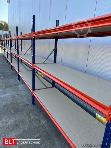 Weitspannregal ca. 28,55 lfm. Weitspannregale H: 200 cm T: 60 cm , 400 kg Fachlast , 3 Ebenen