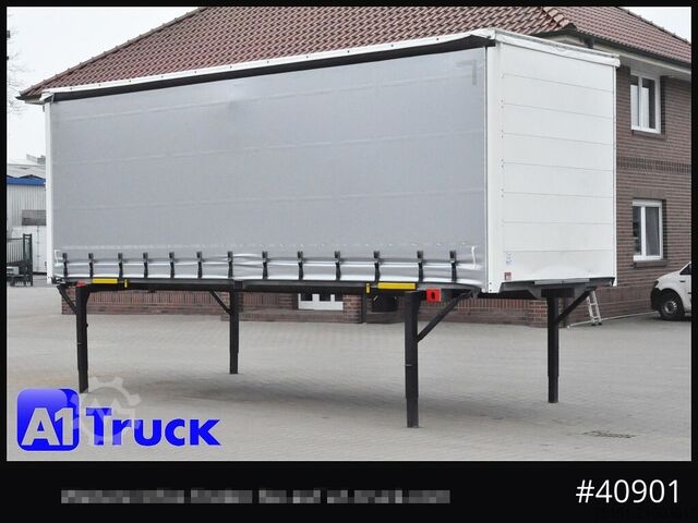 Swap body with flatbed & tarp WECON WPR 745, verzinkt, 2520  innen, Code XL