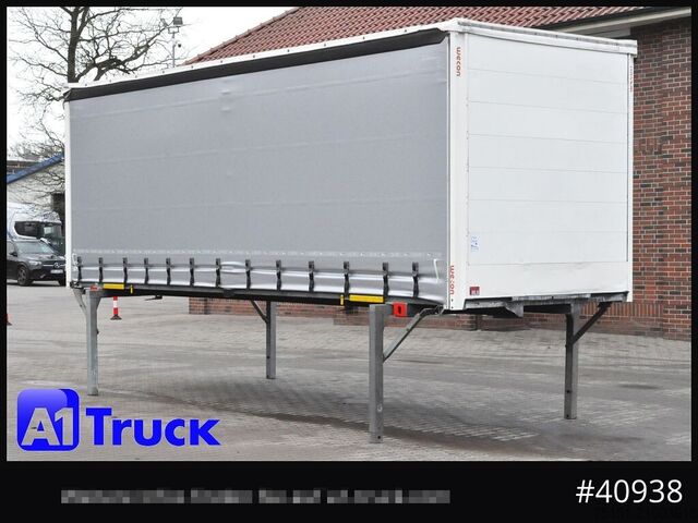 Swap body with flatbed & tarp WECON WPR 745, verzinkt, 2520  innen, Code XL