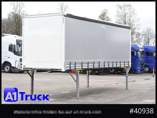 Swap body with flatbed & tarp WECON WPR 745, verzinkt, 2520  innen, Code XL