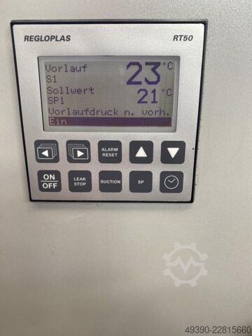 Universal temperature control unit with electric heating and connections for external cooling, circu REGLOPLAS 90M/10/SG73/D K/RT50