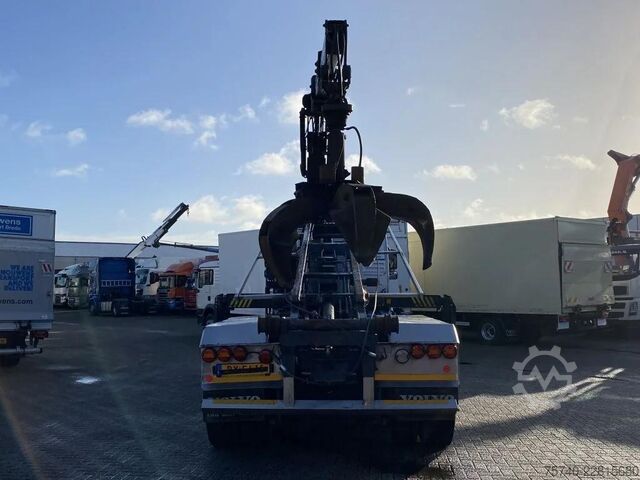 Containertransport (haakarmsysteem) Volvo FM 370 + Euro 5 + Palfinger Z-Q170 Crane + 30to...