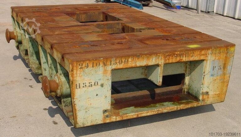 Gegoten bed Taque fonte rainurée - Floor Plate 2410 x 1500 x 550 mm - No 1