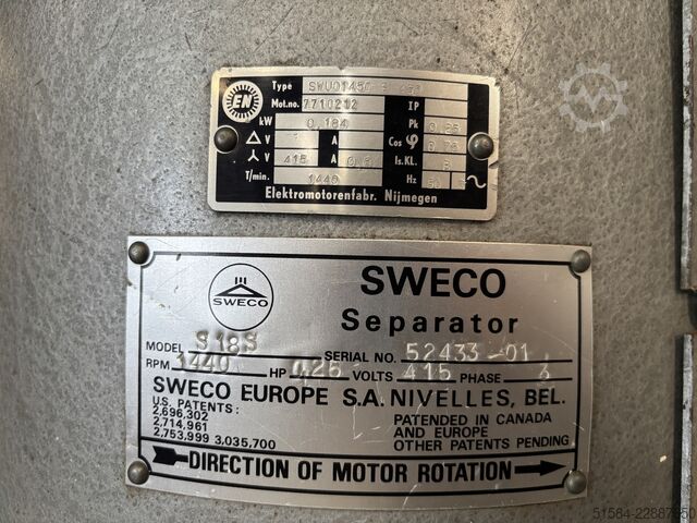διαχωριστής Sweco S18S
