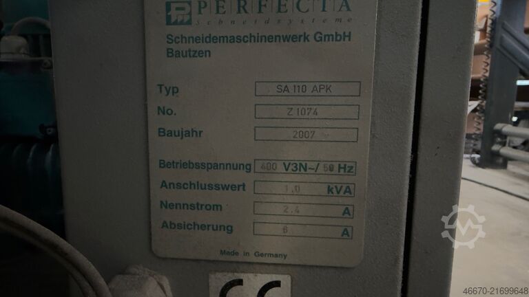 Guillotine cutter cutting line Perfecta 115 HTVC mit Peripherie