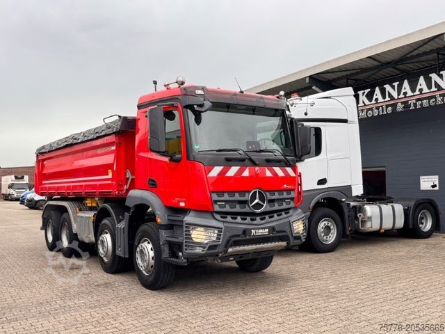 Τρίπλευρο ανατρεπόμενο φορτηγό MERCEDES-BENZ 3246 K  Actros 8x4 Meiller  Bordmatik