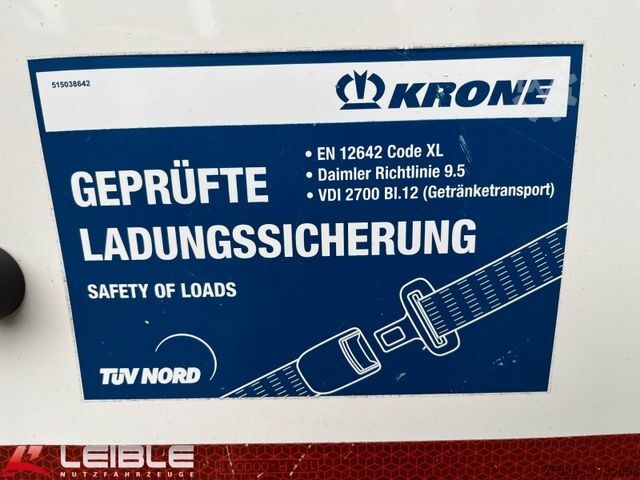 Semi-reboque aberto com lona KRONE SD*Tautliner*ZertifikatXL+Getränke*Liftachse*