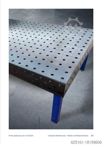 Svetsbord hålbord tillverkat i TYSKLAND Blankemeyer 2500x1400x200