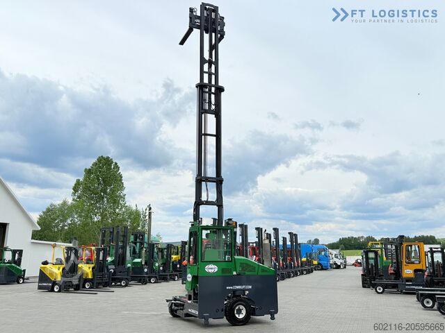 Cărucior cu stivuitor cu 4 căi Combilift C4000 / GAS / 9300MM / FREE-LIFT / CABIN