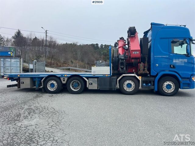 Crane Scania R580 8x2 crane truck w/ 95t/m hmf crane, jib, winc