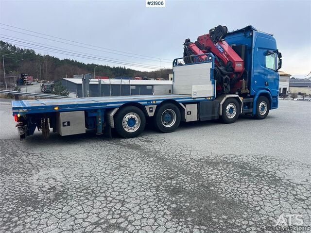 Crane Scania R580 8x2 crane truck w/ 95t/m hmf crane, jib, winc