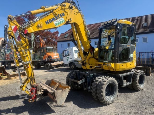 Excavadora móvil KOMATSU PW 98 MR-10 / gepflegt / 1600 Bh / inkl. GRL+TL