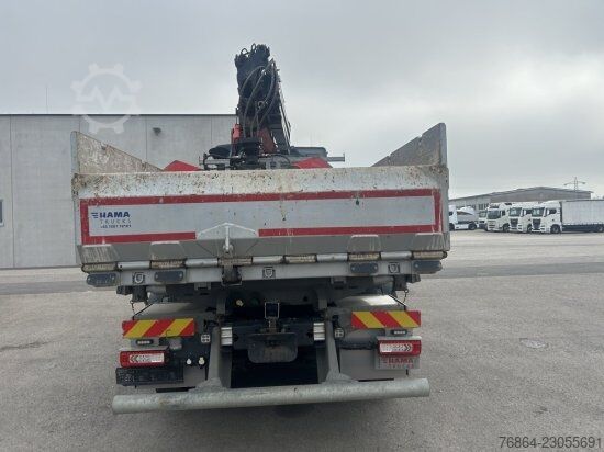 Driezijdige kipper VOLVO FH 500 6X4 3-SEITEN KIPPER KRAN  MFCT HAMA KIPPER, PALFINGER PK 22000 RETARDER