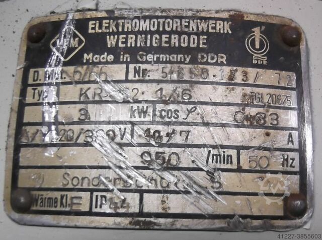 Electric motor 3 kW 950 Rpm VEM KR