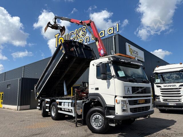 3-sidig tipp Volvo FM 330 EEV + 6x4 + HMF 1244 + EURO 5 + 3 SIDE T...