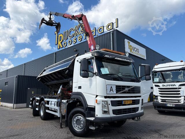 3-sidig tipp Volvo FM 330 EEV + 6x4 + HMF 1244 + EURO 5 + 3 SIDE T...