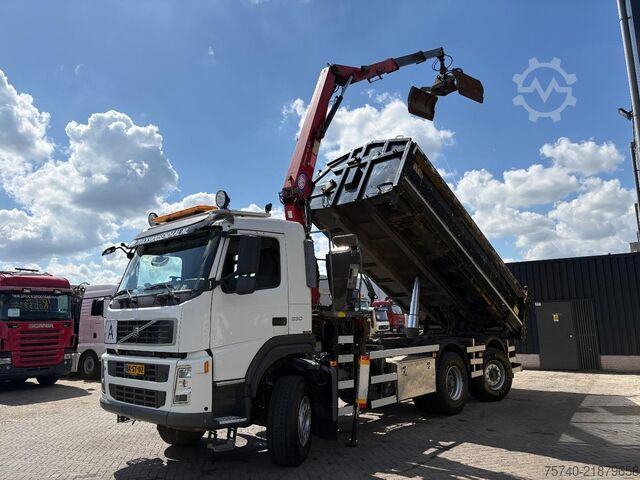 3-sidig tipp Volvo FM 330 EEV + 6x4 + HMF 1244 + EURO 5 + 3 SIDE T...