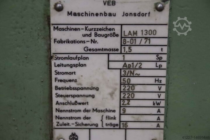 Leimauftragmaschine VEB Jonsdorf LAM 1300