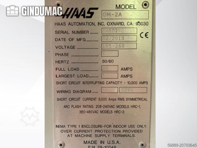 Vertikalna maљinske centar HAAS OM-2A