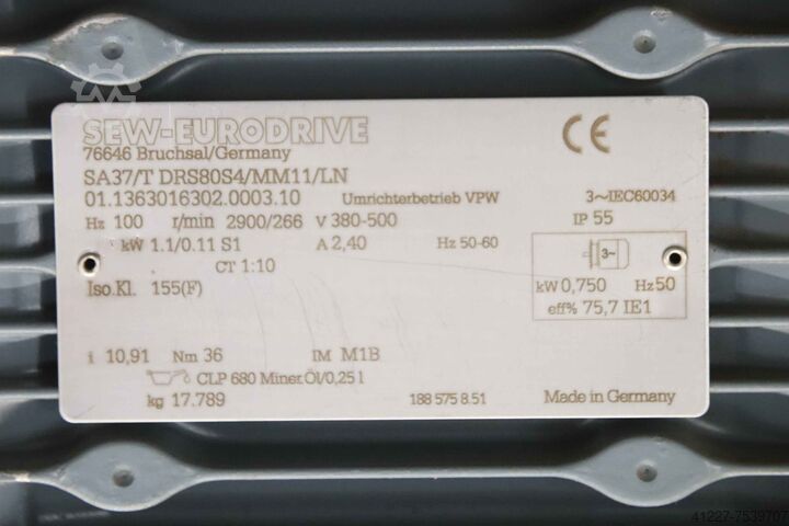 Transportband frequentiegestuurd Transnorm 1100 134000 x 800 mm