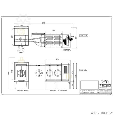 Práškovací linka na automobilové disky kol VOGAMAKINA VMJANT