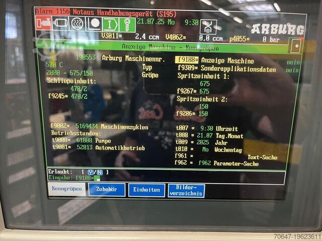 2K spuitgietmachine Arburg 570C 2000-675/150