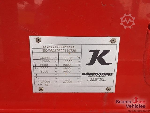 Tanker semitrailer Kässbohrer Lebensmitteltank Kippbar SSK 40XS Neuwertig !!