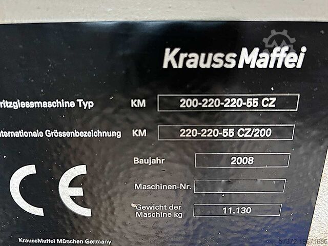 Máquina de moldeo por inyección KraussMaffei KM 200-220-220-55 CZL