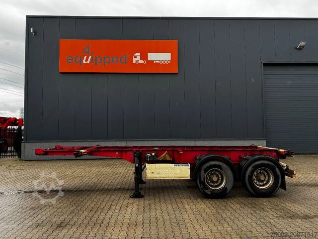 Transport kontenerowy Krone 2-assig 20FT chassis, BPW + trommel, luchtverin...
