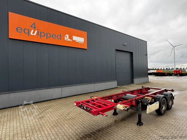 Transport kontenerowy Krone 2-assig 20FT chassis, BPW + trommel, luchtverin...