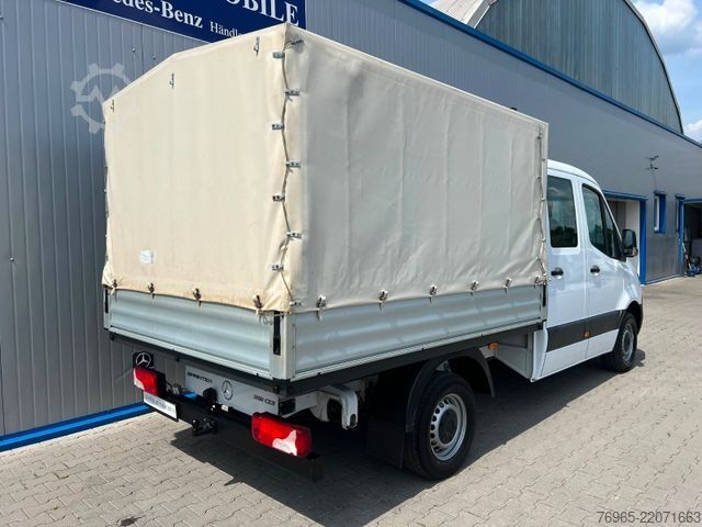 Furgon cu prelată laterală MERCEDES-BENZ Sprinter 316 DOKA LANG PRITSCHE PLANE 6-SITZ AHK