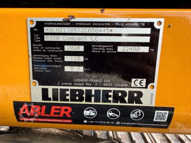 Rupsgraver LIEBHERR R920 Compact LC Kettenbagger