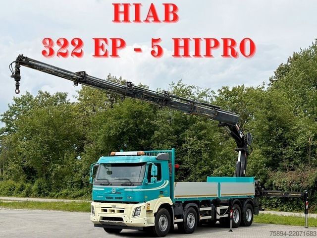 Γερανός τοποθετημένος σε φορτηγό VOLVO FMX 410 *HIAB 322 EP-5 HIPRO/FUNK *8x4
