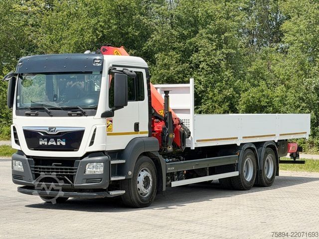 Γερανός τοποθετημένος σε φορτηγό MAN TGS 26.360*PRITSCHE 7,60m *6x4 * KRAN/ FUNK