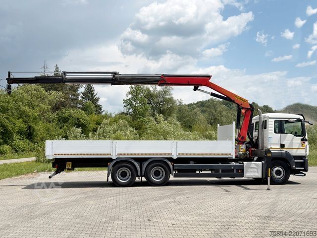 Γερανός τοποθετημένος σε φορτηγό MAN TGS 26.360*PRITSCHE 7,60m *6x4 * KRAN/ FUNK