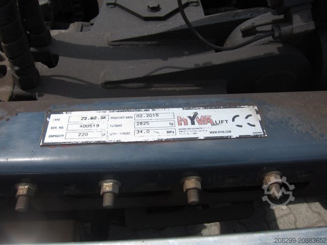 Hákový nosič kontejnerů SCANIA P410 CB6X2 HSA Hyva 22T Haken Liftachse