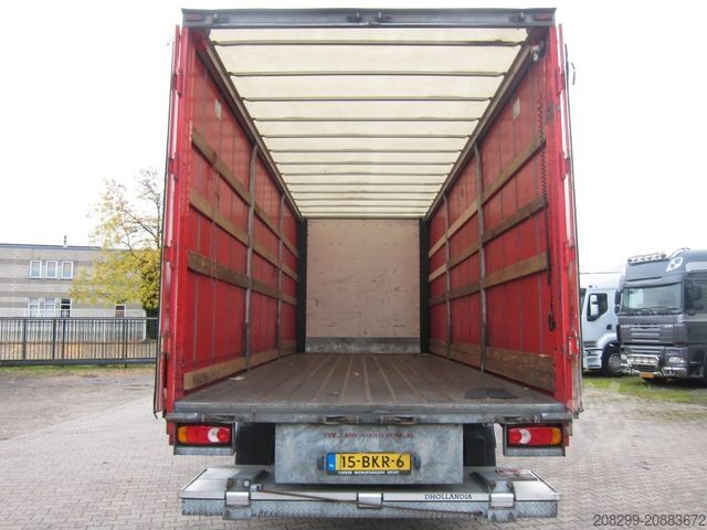 Flatbed truck with tarp DAF CF 230 19T Schiebeplane LBW Portalturen