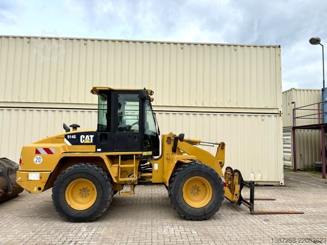 Wiellader CATERPILLAR 914G / Schaufel+ Gabel / Deutsche Maschine