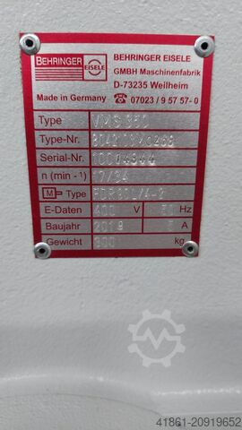 Cirkelzaagmachine voor metaal BEHRINGER-EISELE VMS 350